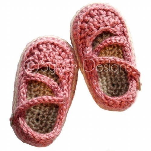 Baby Crossover Strap Mary Janes (crochet pattern)