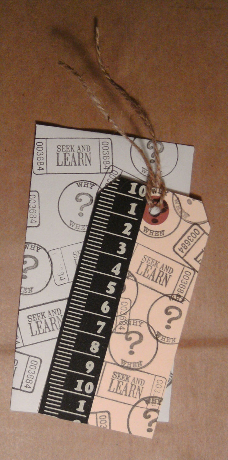 Tag Bookmark with Envelope School Teacher Student Set of 5 with Stamped Envelopes