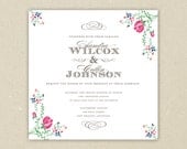 Wedding Invitations: Southern Belle - Classic Floral Wedding Collection