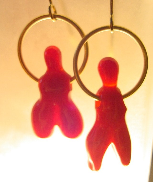 Red People Earrings