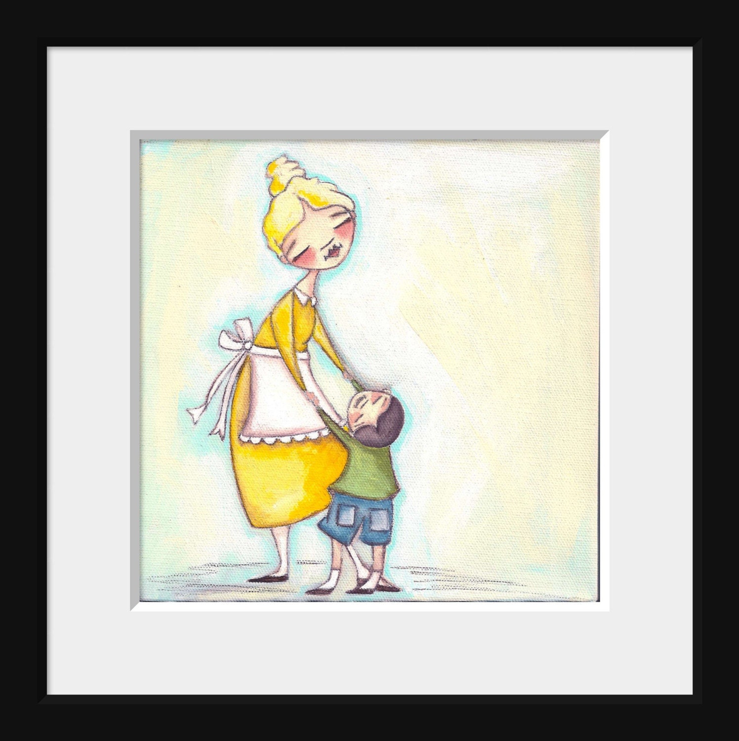 Print of my original folk art painting - Sweet, Simple Things (without quote)