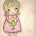 Print of my original painting -  T is for Teddy