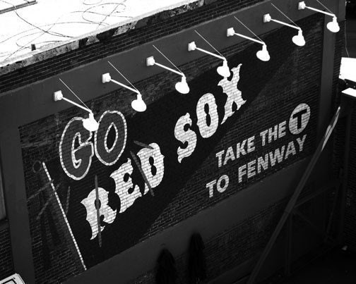 Go Red Sox - 8 x 10 Black and White Print