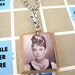 Audrey Hepburn Necklace - Vintage Scrabble Letter - Tile Zipper Pull - Charm Necklace