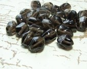 Brown Gemstone Bead, Smoky Quartz, Nugget, 14x8mm, 26 Beads