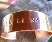 Choctaw language Eternal love cuff bracelet copper personalized custom alchemy Native American Indian made