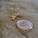 Orange Kitten Cameo Necklace