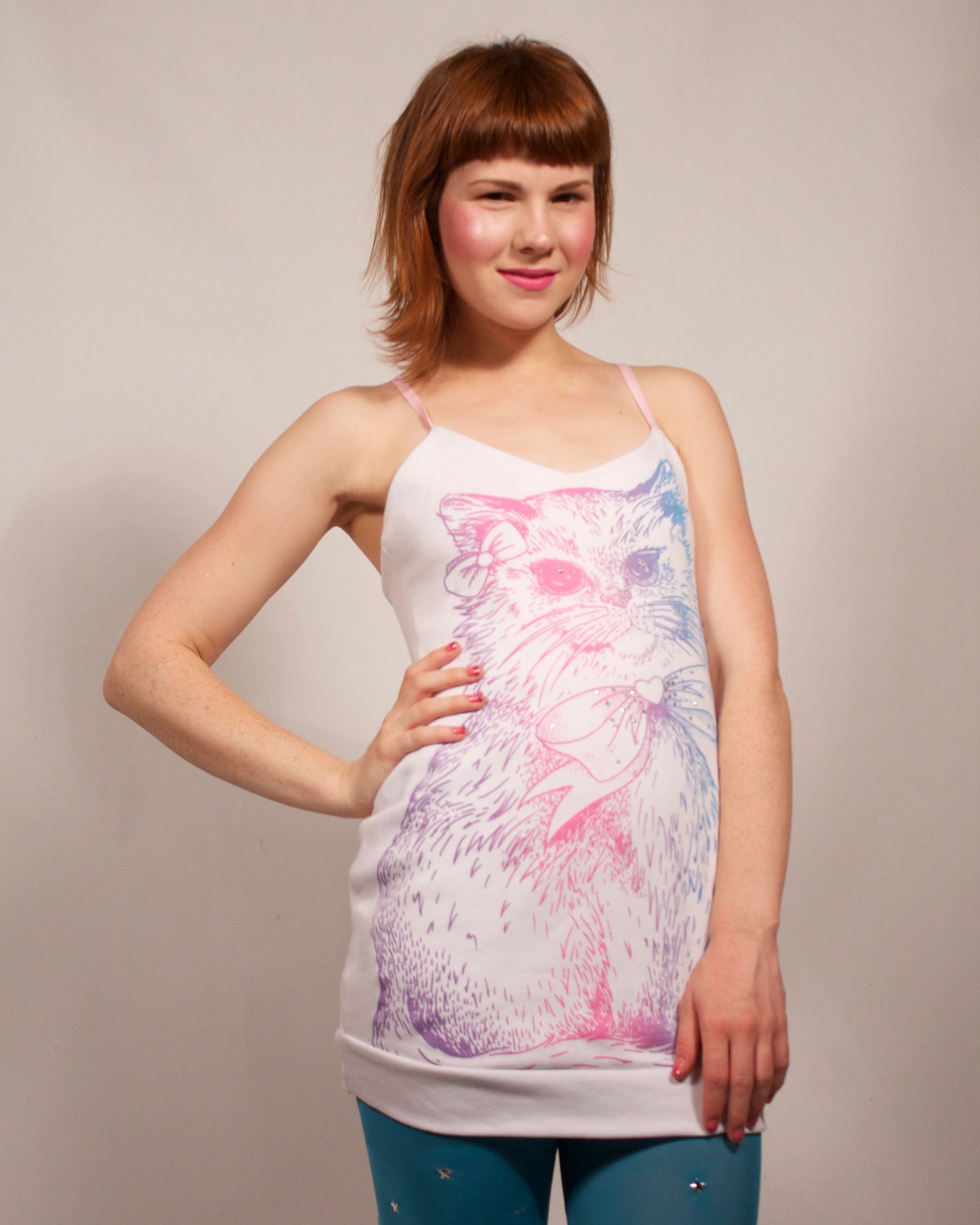 Rainbow Kitty Dress- ImYourPresent and PrettySnake Collab MADE TO ORDER