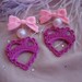 Hot Pink and Light Pink Sweetheart Earrings