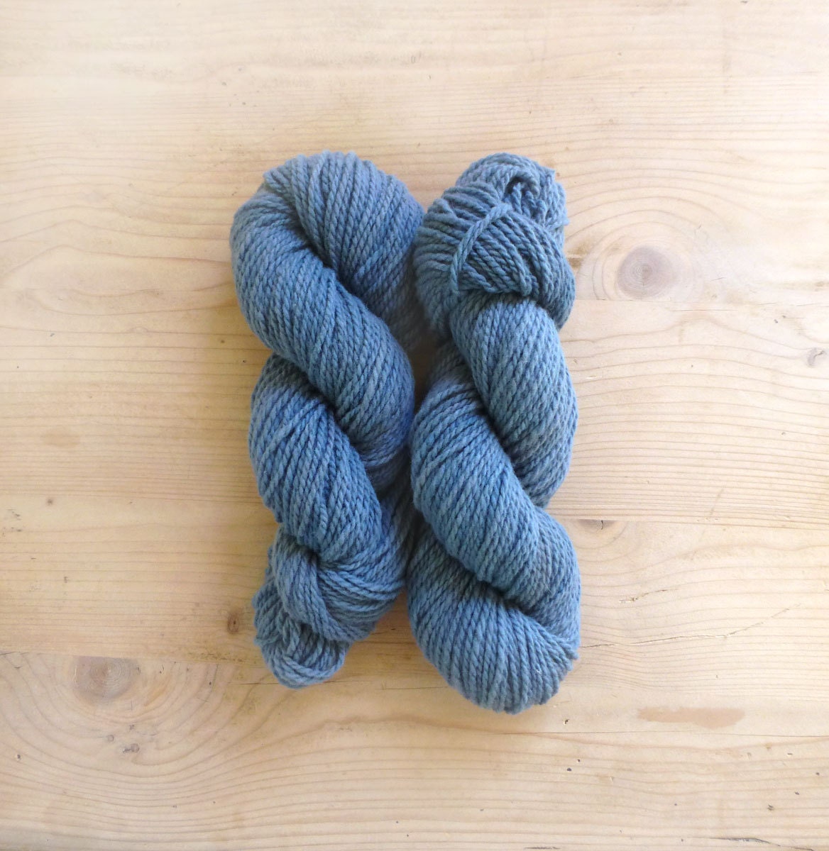 Indigo Blue - merino knitting farm yarn, naturally dyed with traditional indigo, made in Vermont