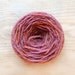 Summer Berry - merino knitting / crochet farm yarn, naturally dyed with madder root. Made in Vermont