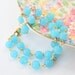 Aqua Glass Beads Double Strand Bracelet