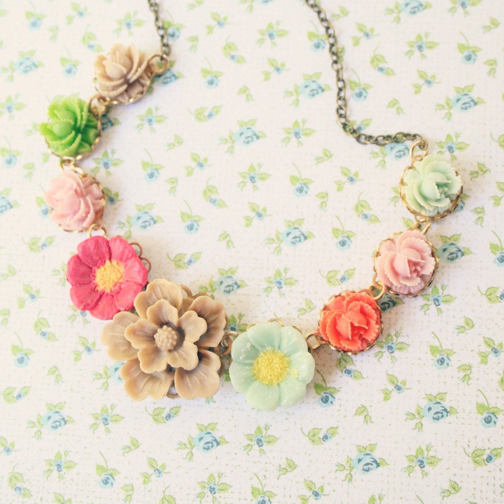 Posy Flower Statement Necklace