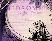 Shakespeare Folio Print - Midsummer Nights Dream Art Print giclee