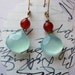 kayce earrings - chalcedony carnelion