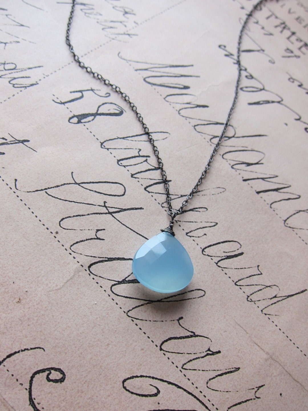 faryn necklace - ocean blue