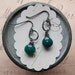 shay earrings - deep green chalcedony sterling silver