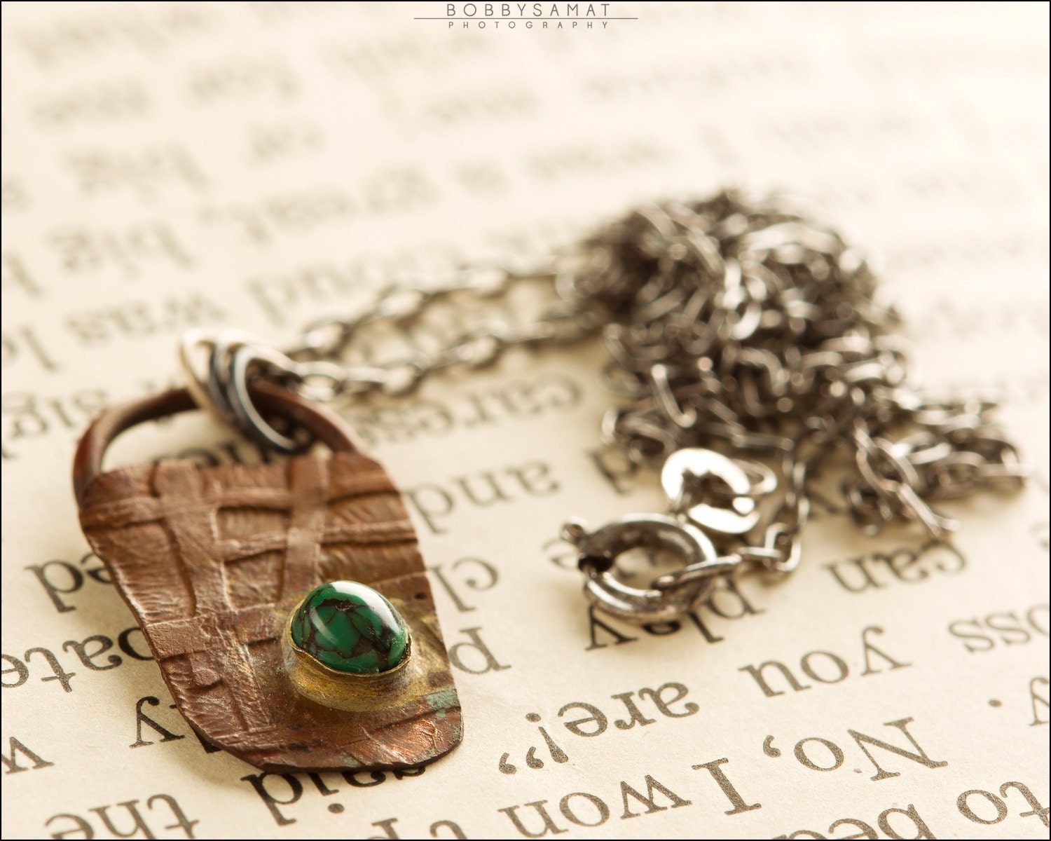 Sterling Silver & Etched Reclaimed Copper Necklace - Jewelry by Jason Stroud