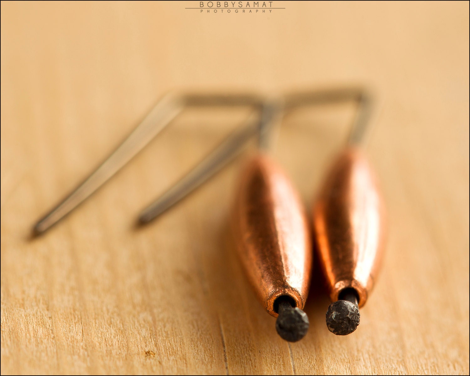 Oxidized Sterling Silver Copper Bead Earrings - Jewelry by Jason Stroud