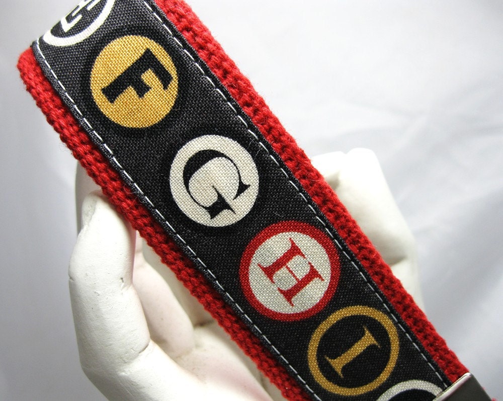 Key Fob Fabric Keychain Typewriter Key