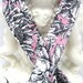 Lanyard Badge Holder with Breakaway Clip Etched Floral
