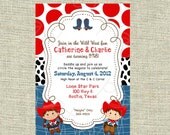 Twins Birthday Cowboy Cowgirl Boy Invitation Western Baby Shower DIGITAL Printable by girls at play Il_170x135