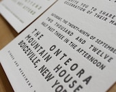 Block Letterpress Wedding Invitation - Marquee Poster (Sample Set)
