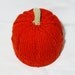 Baby Hat, Pumpkin, Handknitted, Newborn to 6 Months, in Dark Orange
