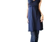 faux wrap hoody dress