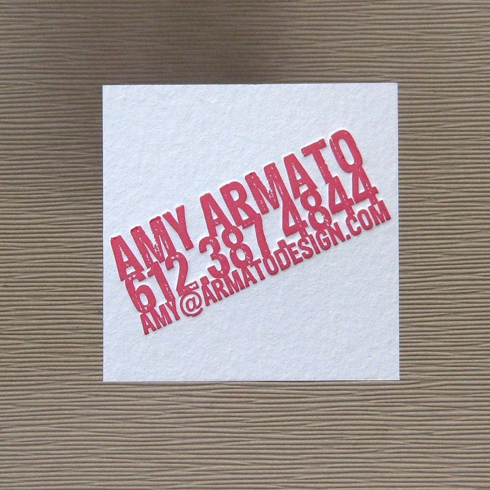 Mini Calling Card - Slant