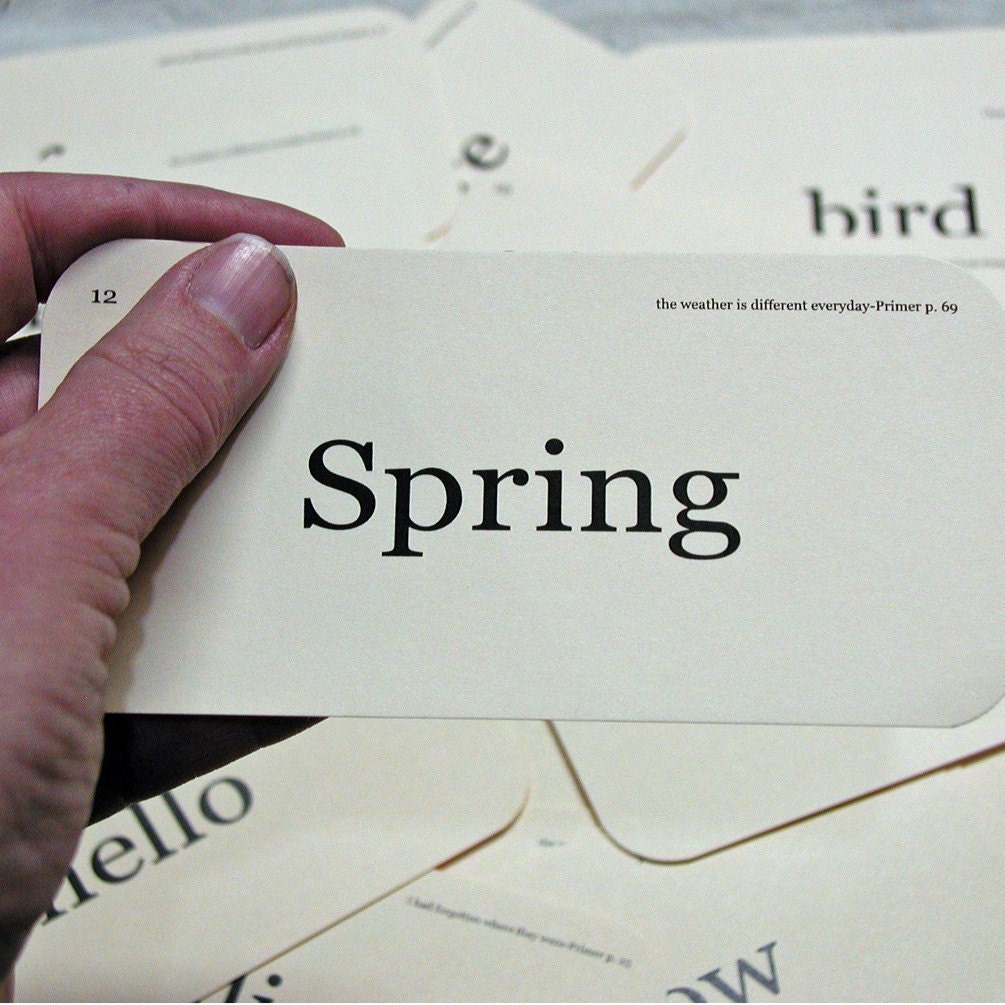 Spring has Sprung flash card tag set