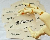 Mini Gothic Halloween flash card set