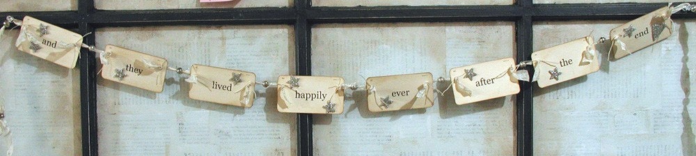 Happily Ever After Flashcard Garland