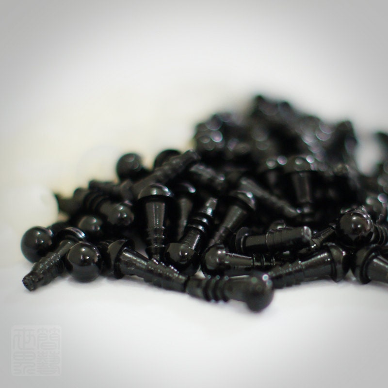 6mm safety craft eyes in black (20 pairs)