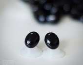10mm Oval Safety Eyes or Noses in black (100 pairs)