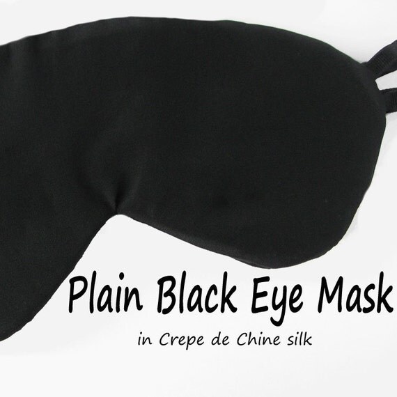 Silk Luxury Plain Black Eye Mask Fully Adjustable by BibBon