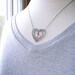 CLEARANCE - Spring Fashion Heart Necklace Peach Quartz Silver Romance Designer Handmade Jewelry - My Heart Necklace No. 7