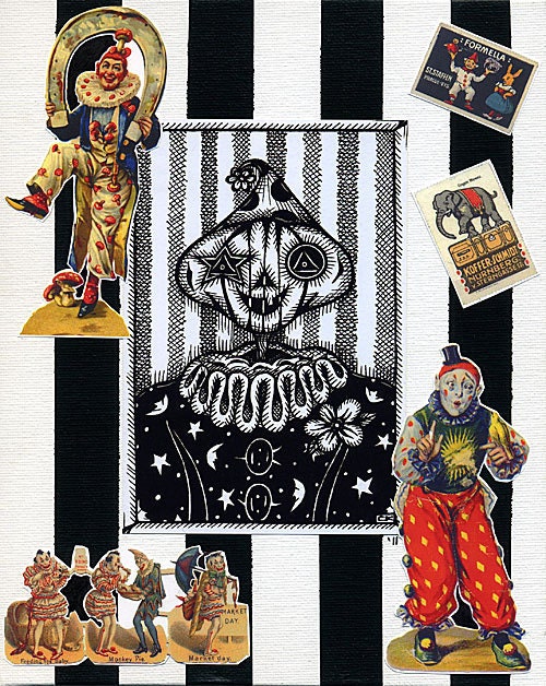 Clowning Around - Limited Edition Postcard Print Canvas