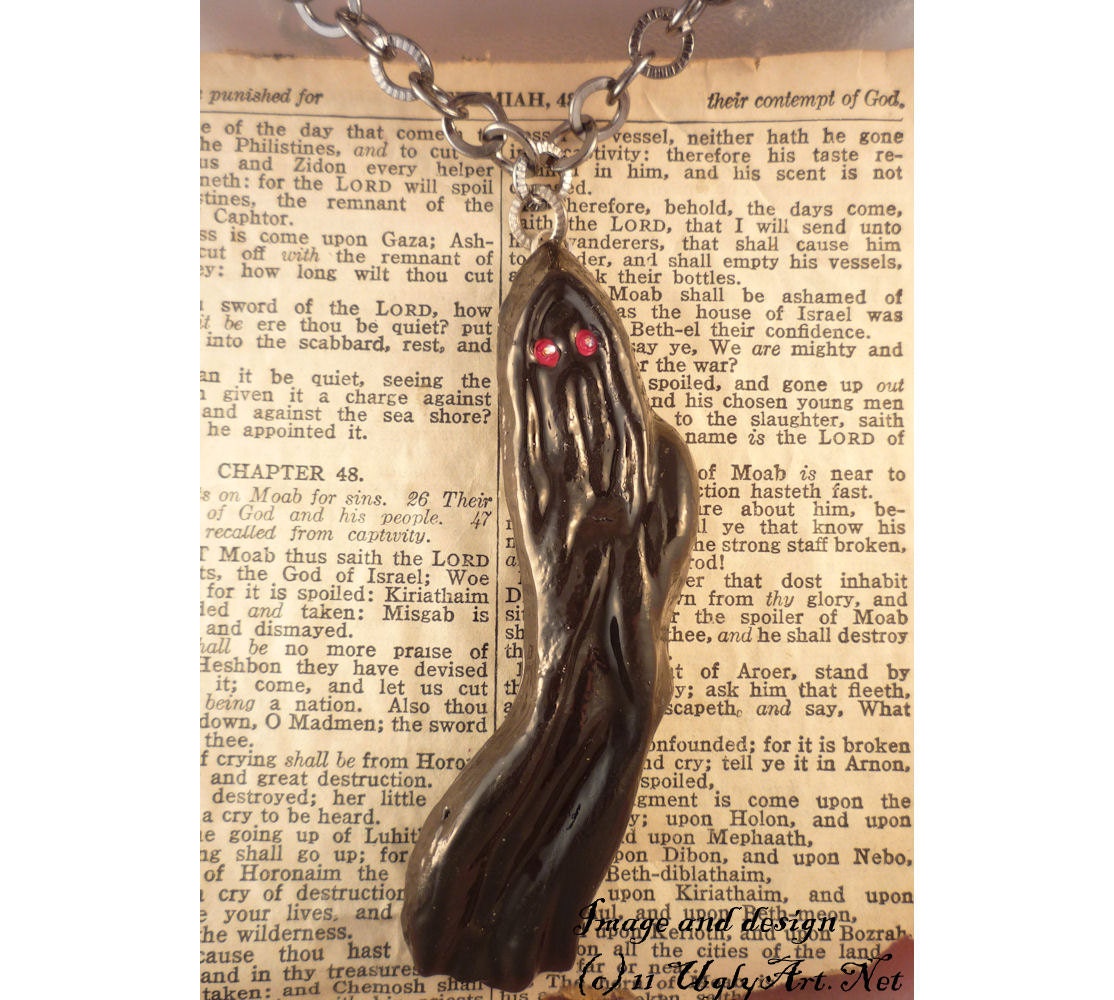 Mothman Necklace by Ugly Shyla