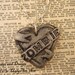 Zombie Tattoo Heart Banner Necklace by Ugly Shyla.
