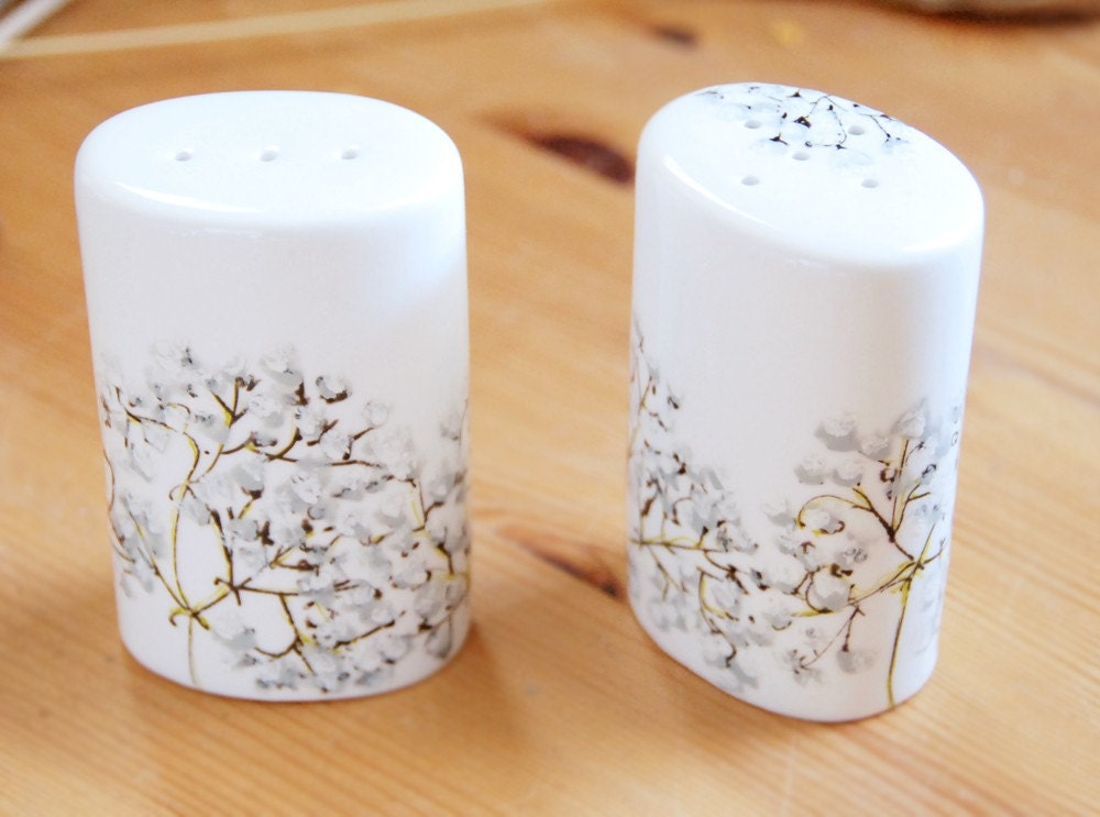 Salt and Pepper Shakers - Baby's Breath Collection - made to order