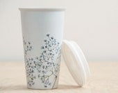 Eco-Friendly Ceramic Travel Mug - Babys Breath Collection