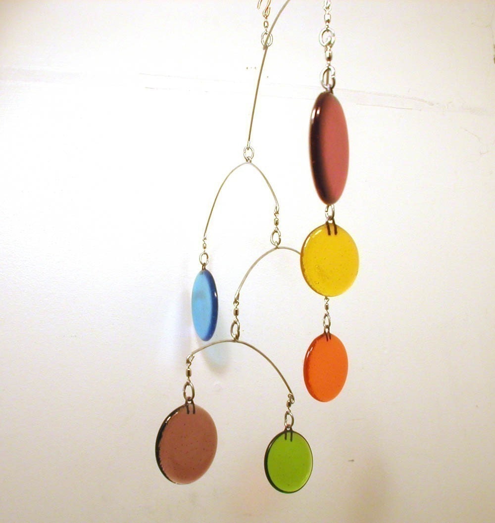 Glass Mobile - Circles - approx 18inch