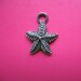 Sea star. Starfish Antiqued Pewter Charms (pkg 10)
