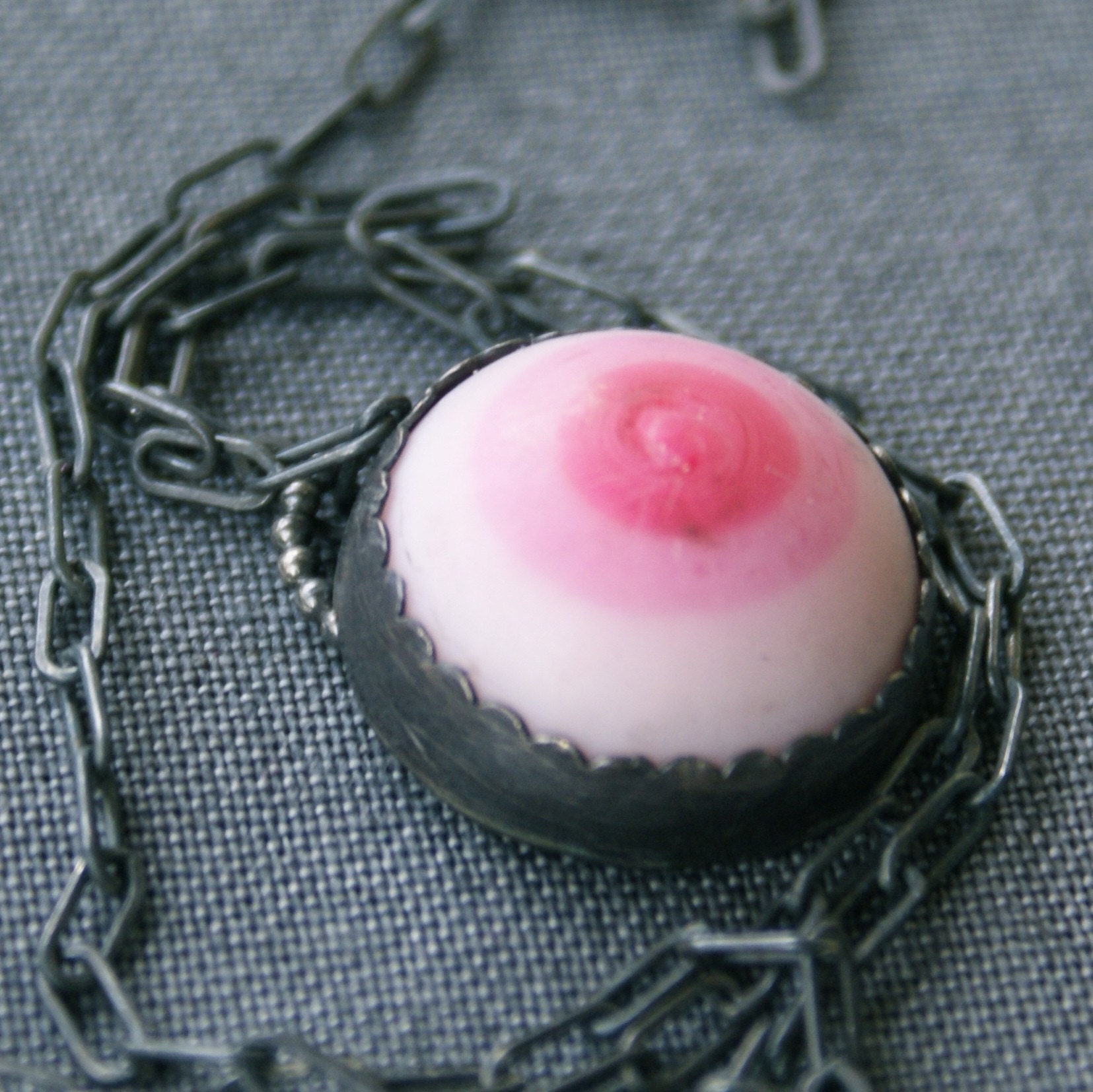 June is busting out all over. Pendant on a chain.