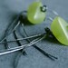 We All Know You Are Really A Mermaid. Green Glass and Dark Sterling. Long Shoulder Duster Earrings.