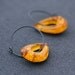 November. Topaz Yellow Glass Drops and Sterling Silver. Earrings.