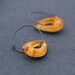 November. Topaz Yellow Glass Drops and Sterling Silver. Earrings.