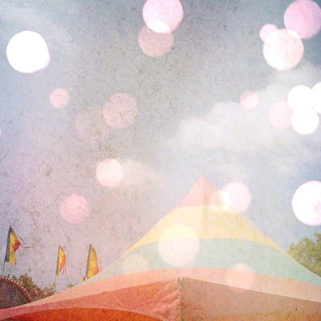 Fine Art Photography Carnival Tent 5x5 Print  Handmade Certified