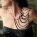 body chain shoulder harness, gunmetal black